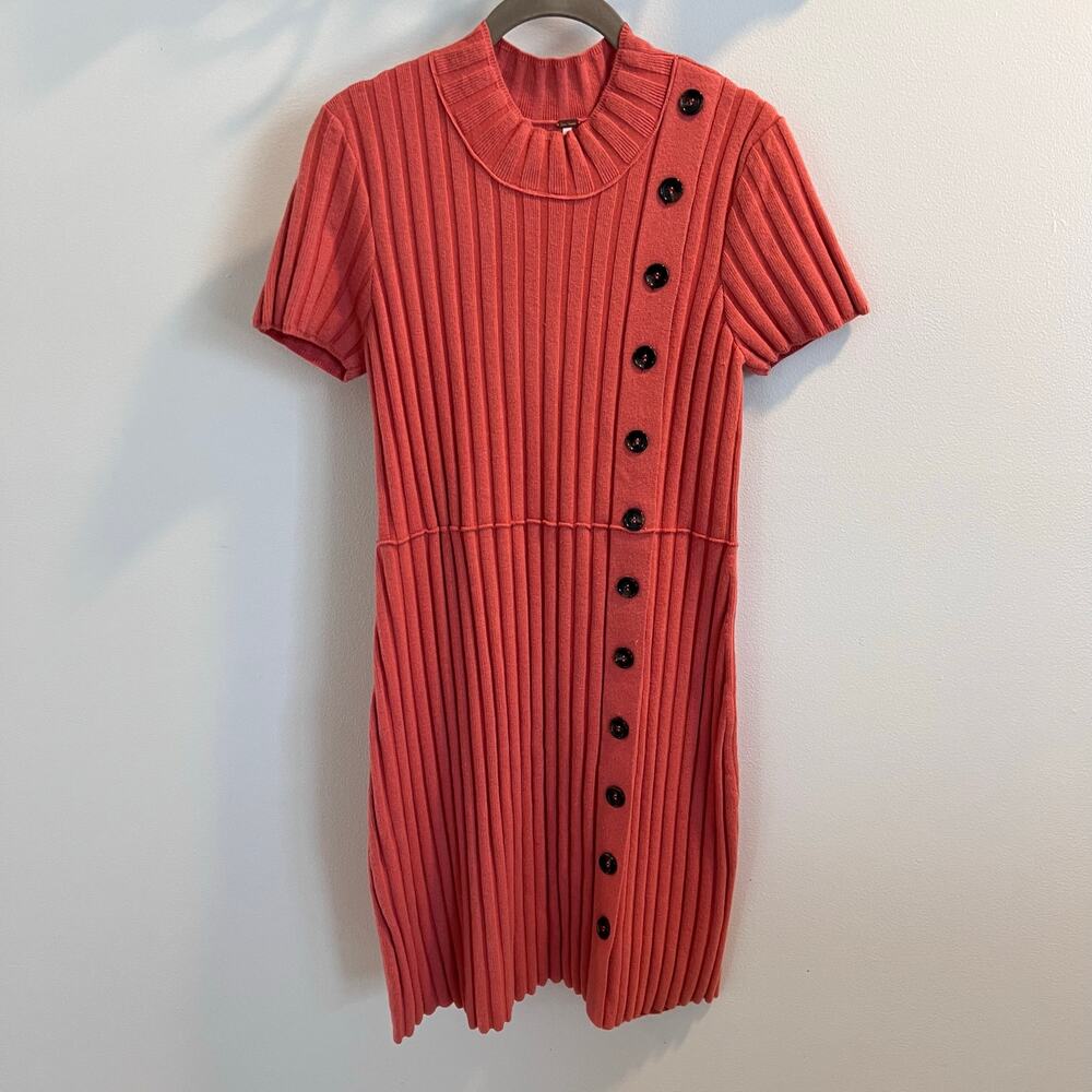 Free People Coral Lottie Rib Dress Size M
